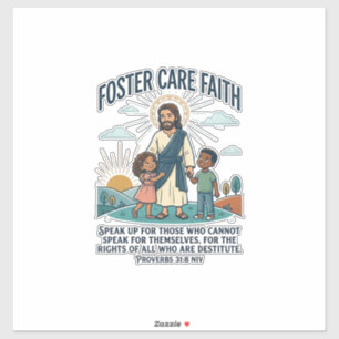Jesus Adoptie Pleegzorg Grafische T-shirt Christel Sticker