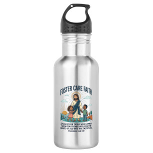 Jesus Adoptie Pleegzorg Grafische T-shirt Christel Waterfles