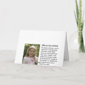 Jésus adorant dans la carte de Noël stable (Dos)