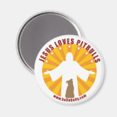 Jésus aime les Pitbulls Magnet (Recto/Verso)