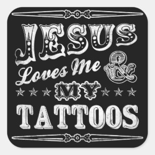Jésus aime moi et mes autocollants de tatouages
