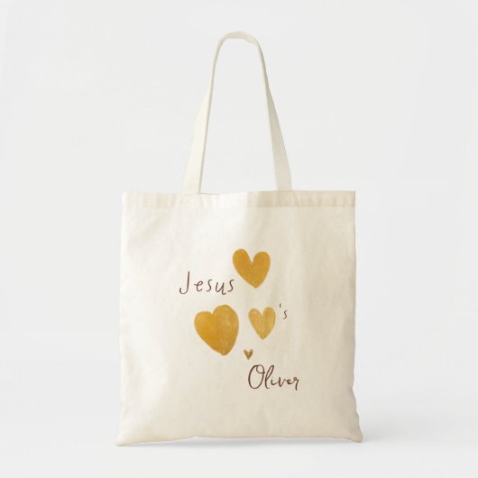 Jésus aime Nom Personnalisé Totes & Sacs moderne (Devant)