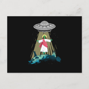 Jesus Alien Abduction UFO Believer Aliens Gift Briefkaart