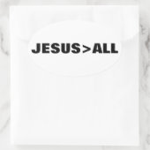 JESUS>ALL OVAL STICKER (Sac)
