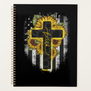 Jésus amour   Faith Christian Sunflower USA Drape
