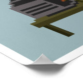 Jesus And Devil Play Video Games Pixel Art Poster (Coin)