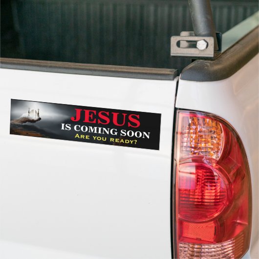 JÉSUS APPARAÎT BIENTÔT Bumper Sticker (Sur camion)