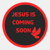 Jésus arrive bientôt _colombe rouge Autocollant (Devant)