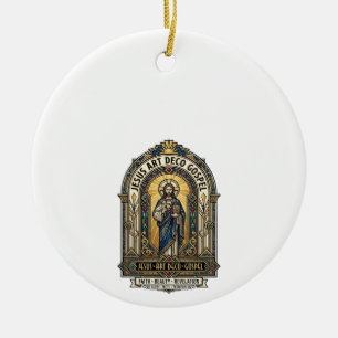 Jesus Art Deco Evangelie Jezus Art Deco Christelij Keramisch Ornament