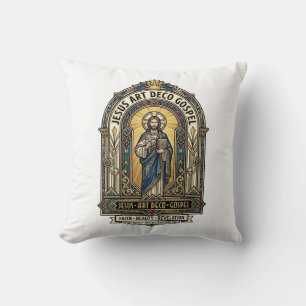 Jesus Art Deco Evangelie Jezus Art Deco Christelij Kussen