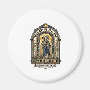 Jesus Art Deco Evangelie Jezus Art Deco Christelij Magneet