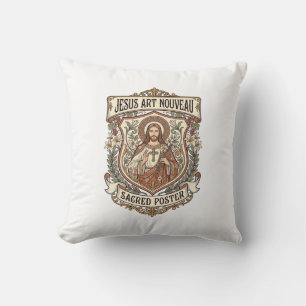 Jesus Art Nouveau Heilige Poster Jesus Art Nouveau Kussen