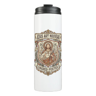 Jesus Art Nouveau Heilige Poster Jesus Art Nouveau Thermosbeker