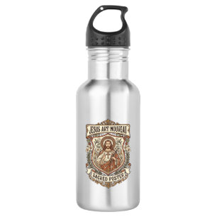 Jesus Art Nouveau Heilige Poster Jesus Art Nouveau Waterfles