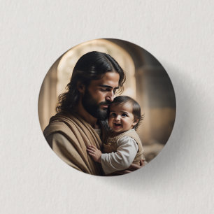 Jesus Art Ronde Button 3,2 Cm