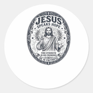 Jesus ASL Dove Gemeenschap Inclusie T-shirt Christ Ronde Sticker