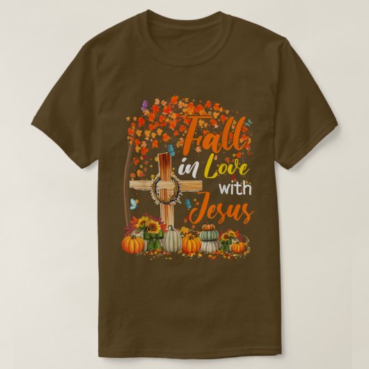 Jesus Autumn Fall In Love With Jesus Christian Cro T-shirt (Design voorkant)
