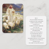 Jésus Avec Flock Psaume 23 Carte de prière (Devant / Derrière)
