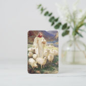 Jésus Avec Flock Psaume 23 Carte de prière (Debout devant)