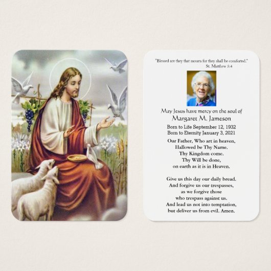 JÉSUS AVEC LA CARTE SAINTE DE POIDS (Devant & derrière)