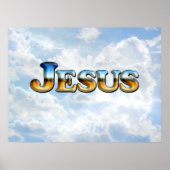 Jésus avec les nuages - Poster (Devant)
