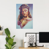 Jésus avec ses bras sur son affiche sur la poitrin (Bureau à domicile)