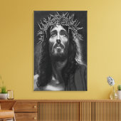 Jesus B&W Wrapped Canvas Afdruk (Insitu (Woonkamer))