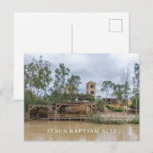 Jésus Baptême Vue du site carte postale (Devant / Derrière)