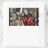 Jesus Baptism Church Glas in lood Window Stickers (Tas)