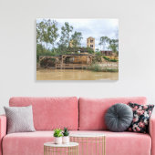 Jesus Baptism Site uitzicht canvas print (Insitu (Woonkamer))