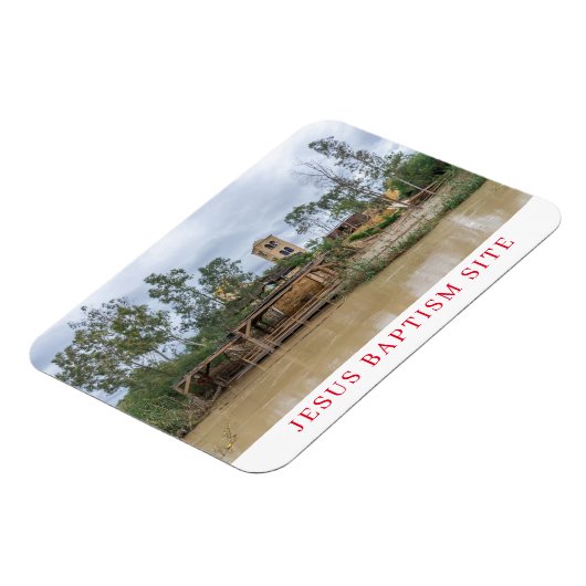 Jesus Baptism Site uitzicht koelkastmagneet Magneet (Linkerzijde)