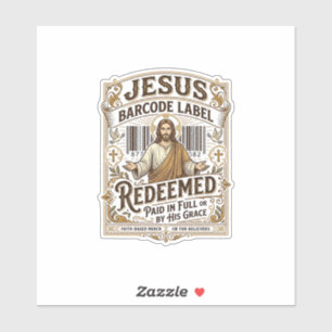 Jesus Barcode Label Verlost Jesus Barcode Verlos