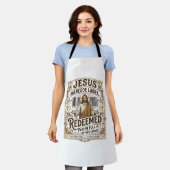 Jesus Barcode Label Verlost Jesus Barcode Verlos Schort (Gedragen)
