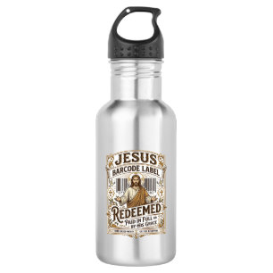 Jesus Barcode Label Verlost Jesus Barcode Verlos Waterfles