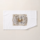 Jesus Barcode Label Verlost Jesus Barcode Verlost Handdoek (Handdoek)