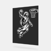 Jesus Basketball Dunk - Sports Satire (Angle)