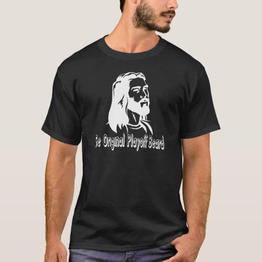 jesus beard hockey playoffs t-shirt (Voorkant)