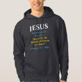 JESUS begon te preken: Repent. Goud, wit en blauw Hoodie (Voorkant)