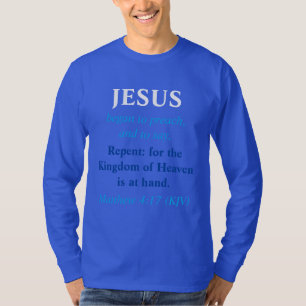JESUS begon te preken : repent - moderne kerstmis T-shirt