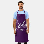 Jésus bénisse ce tablier violet d'aubergine BBQ (Porté)