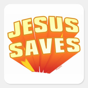 Jesus bewaart Christelijk cadeau Vierkante Sticker
