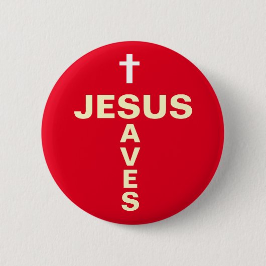 Jesus bewaart Christelijke Evangeliserende Button/ Ronde Button 5,7 Cm (Voorkant)
