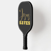 Jesus bewaart Gellow Gold Glitter Pickleball Paddle (Links)