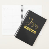 Jesus bewaart Gellow Gold Glitter Planner (Display)