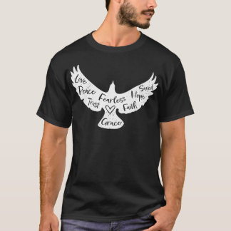 Jesus Bible Witte Duif Hart Christelijk Zeg 1 T-shirt