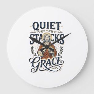 Jesus Bibliothecaris Grafische T-shirt Christelijk Grote Klok