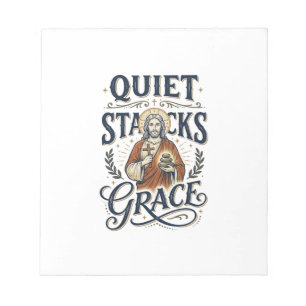 Jesus Bibliothecaris Grafische T-shirt Christelijk Notitieblok