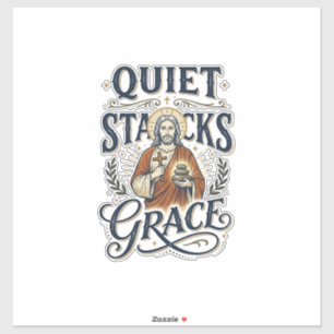 Jesus Bibliothecaris Grafische T-shirt Christelijk Sticker