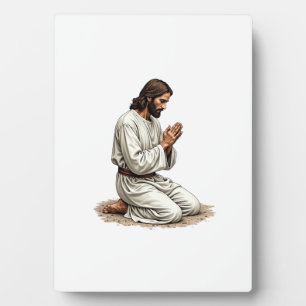 Jesus Biddende Handen Vintage Gravure Geloof Tee ( Fotoplaat