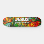 JESUS BIEDT Christelijk REAL PEACE Skateboard (Horizontaal)